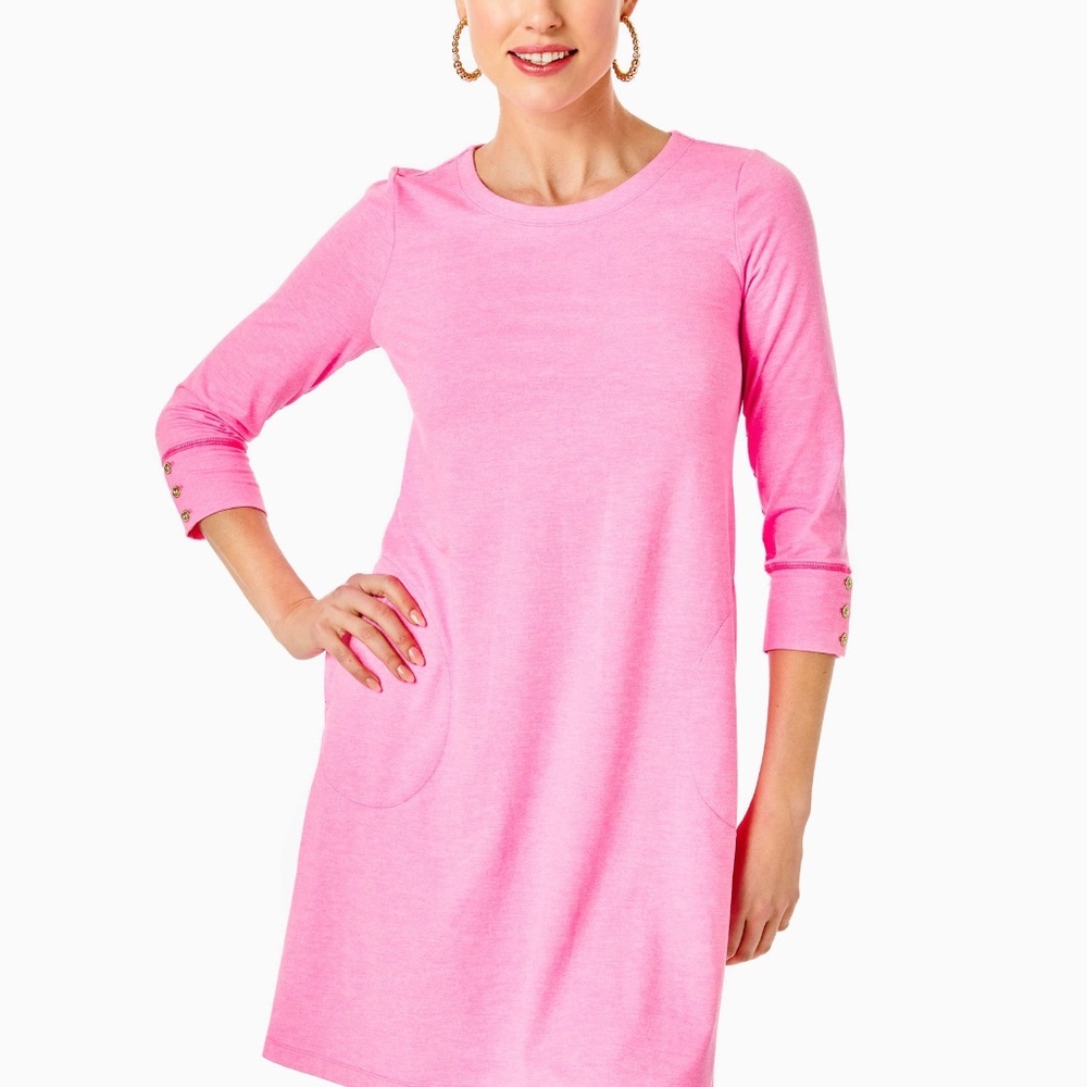 NWT Lilly Pulitzer UPF 50+ Solia Dress - Heathered Pink